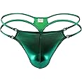 Swbreety Men's Shiny Metallic G-String Thong T-Back Jockstrap Sexy Underwear