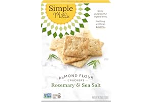 Simple Mills Almond Flour Crackers, Rosemary & Sea Salt - Gluten Free, Vegan, Healthy Snacks, 4.25 Ounce (Pack of 1)