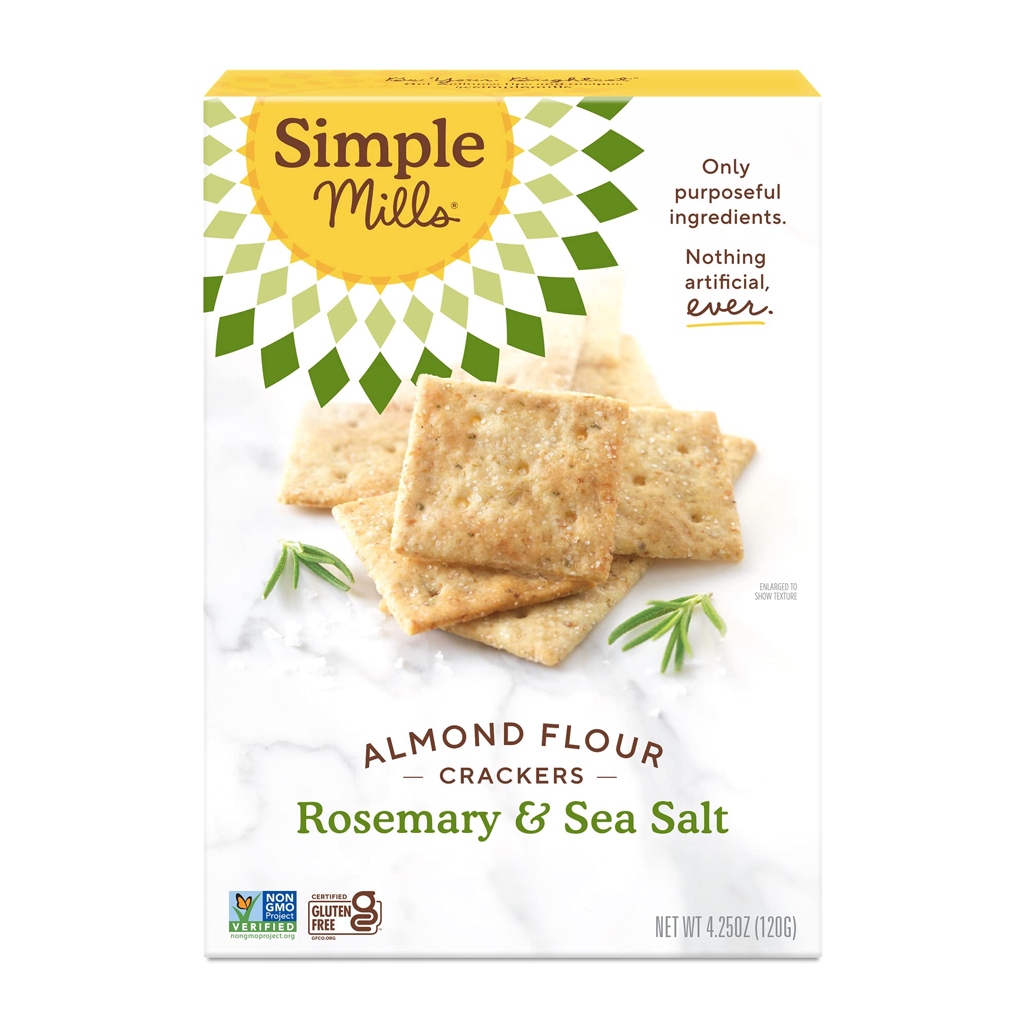 Photo 1 of Simple Mills Cracker ALM Flour Rosemary SSL EXP FEB 3/2025