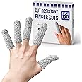 Evridwear 20PCS Finger Cots Cut Resistant Finger Sleeves,Glove Life Extender, Thumb Protectors Finger Covers Fingertip Protector for Cutting, Handicrafts, Craft, Kitchen, Sculpture