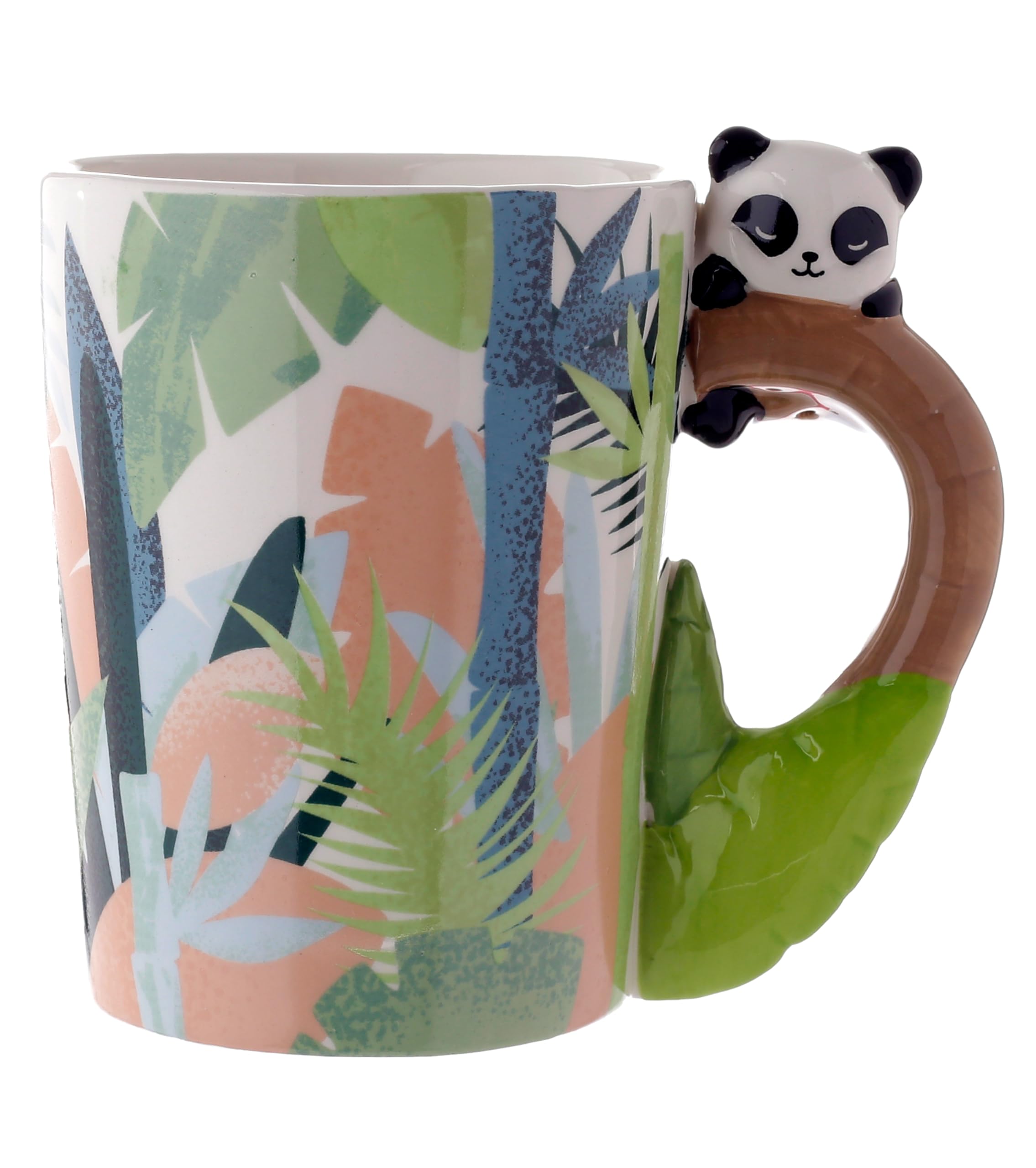 Puckator Pandarama Panda Ceramic Shaped Handle Tea Coffee Mug - Funny Home Accessories - Cute Gifts for Girlfriend - Large Mugs for Men Women Hot Drinks - Cups Presents - Secret Santa Gift - Cup Set