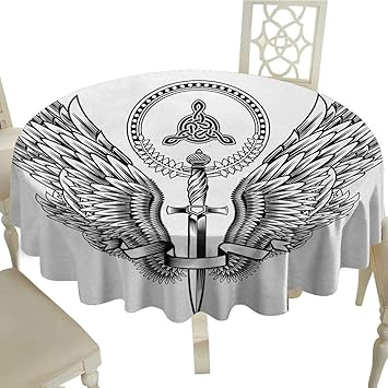 Amazon Com Tattoo Tablecloth Sizes Round D 50 The Ancient