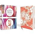 NIV, Giant Print Compact Bible for Girls, Leathersoft, Coral, Red Letter, Comfort Print