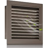 Zepoty 14"x14" Aluminum Gable Vent with Screen, Brown | Fits 12"x12" Vent Opening, Louvered Exterior Wall Vent for Attics, Sheds &amp; Doors, Ideal for Gable Ventilation