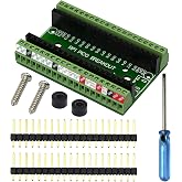 OONO Ultra-Small RPi Pico Terminal Block Breakout Board Module, Green, Panel Mount, IDC Connector, Plastic