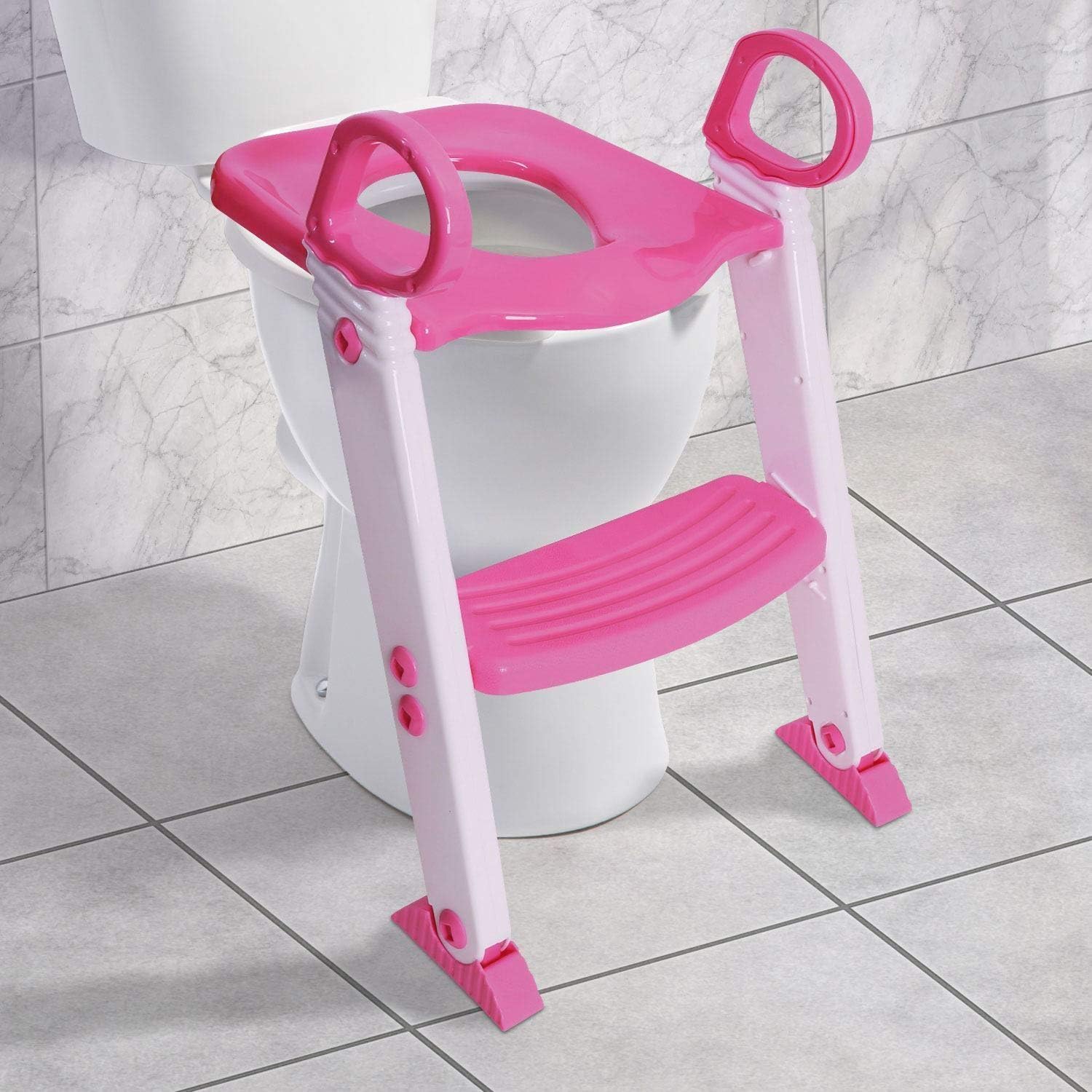 Froggie Kids Toilet Step-Pink Child Seat Toddler Bathroom Toilet Seat