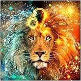 Better Selection 5D DIY Full Drill Constellation Diamond Art Aquarius Cross Stitch Zodiac Signs Embroidery Mosaic Kit Home Decor Wall Art Gifts Leo 11.8x11.8 30x30 cm