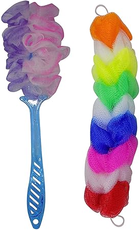 Verbier Bathing Body Cleansing Sponge Loofah Back Scrubber for Men and Women Pack of 1 (m10)