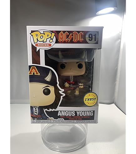 Funko Pop! Rocks Angus Young De AC/DC | Figura De Vinilo De 9,5 Cm | Incluye Posibilidad De Variante Chase Rara | Coleccionable