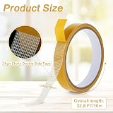 Sibba Double Sided Fabric Tape 0.59 in x 32.8 ft Heavy Duty Yellow view 2