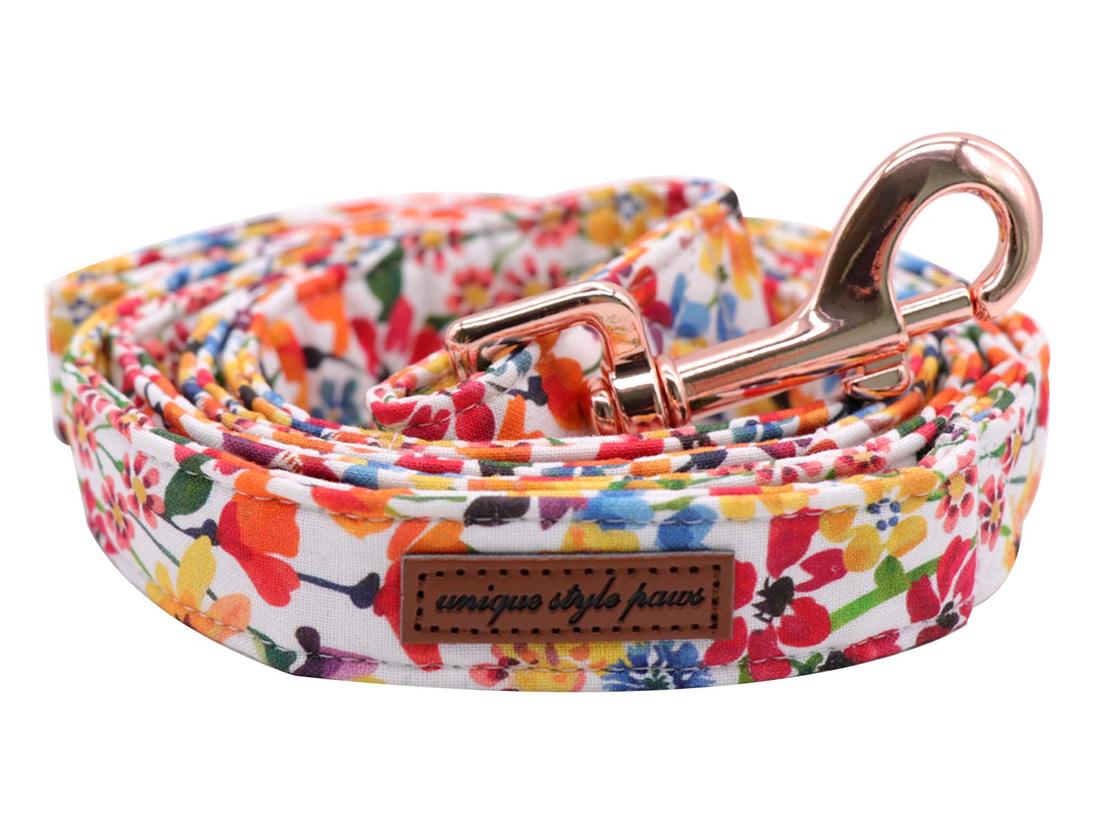 Unique style paws Handmade Durable Dog Lead Soft Comfortable Handle Lead for Dogs 3 Size 15 Pattern