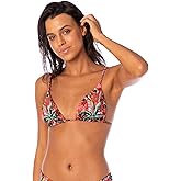 Maaji Womens Flame Palms Upbraid Reversible Sliding Triangle Bikini Top