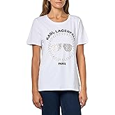 Karl Lagerfeld Womens Soft Everyday Logo Casual T-Shirt