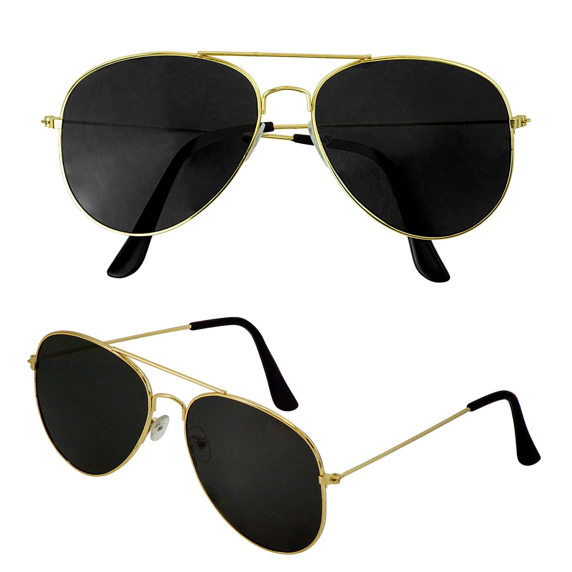 W WIDMANN MILANO Party Fashion - Glasses with Coloured Lenses, Aviator Glasses, Accessory for 80s Theme Party, Carnival