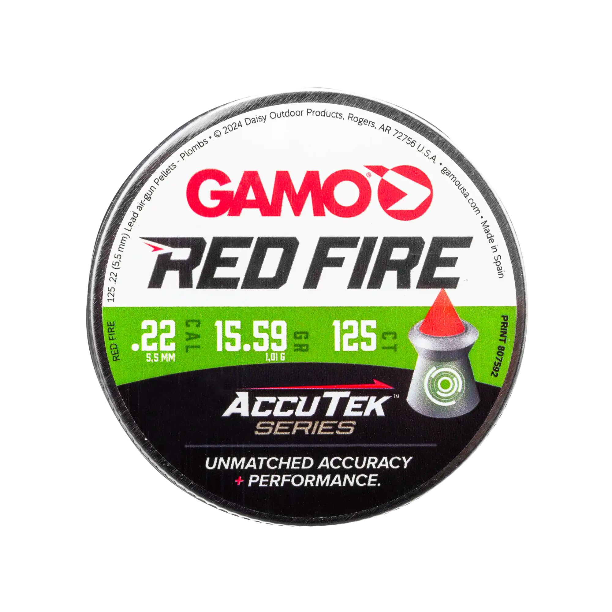 Gamo Red Fire .22 Cal, 15.59 Grains, Polymer Tip, 125ct .22