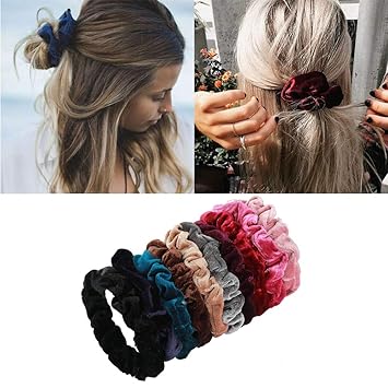 10 stuck haargummis bunte samtgummis