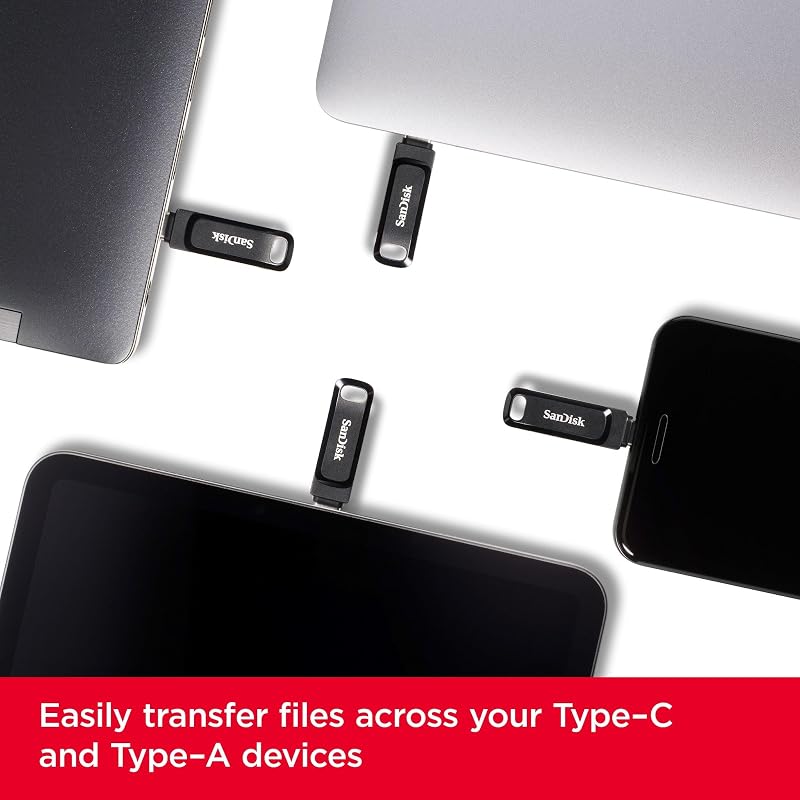 Ultra Dual Drive Go 256GB, USB-C y USB-A, Hasta 400MB/s