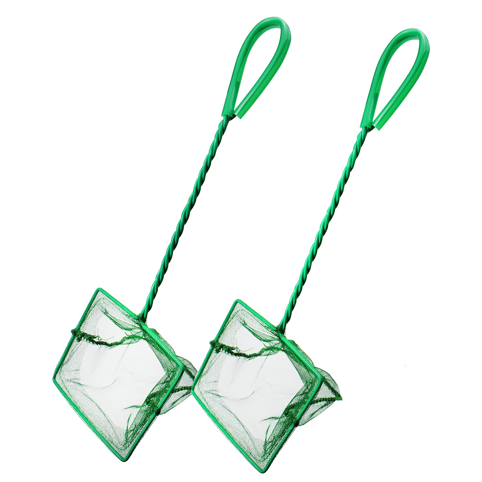 aupawdy 2Pcs Fish net small fishing net aquarium net fine mesh for fish tank Nylon small fishing Net fish tank nets for cleaning