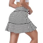 WOWENY Women's Golf Skort Athletic Tennis Pickleball Skirt with Pockets | Summer Running Active Wear Tummy Control with Shorts Sport Workout Pleated