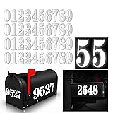 Kattykitty White Mailbox Numbers for outside, Vinyl