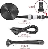 Vinsani 15M Trampoline Sprinkler Water Park Garden Sprayer Hose 49ft view 2