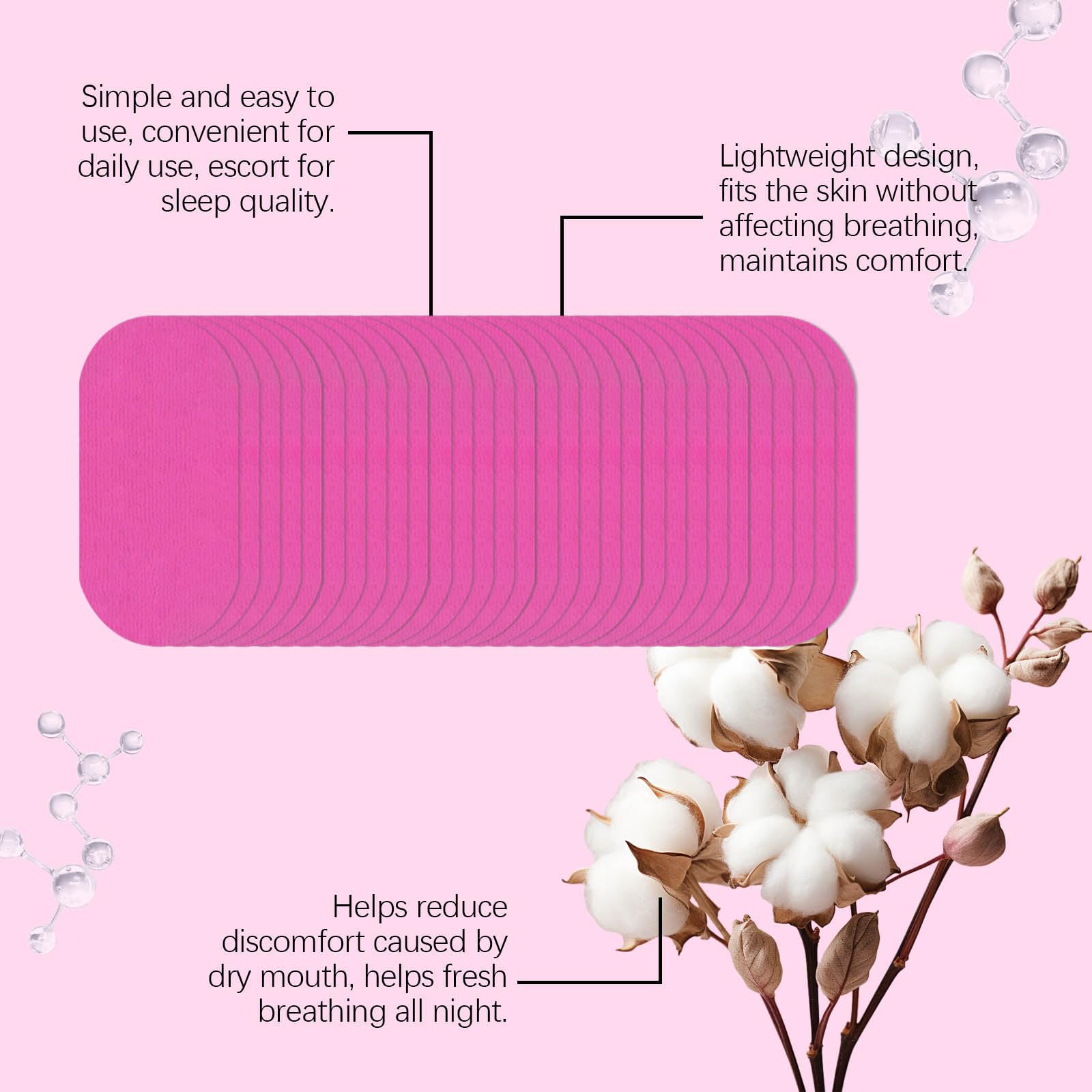 Mouth Tape for Sleeping, 30 White Strips, Gentle, Drug-Free, Improved Nasal Breathing and Reduced Snoring, Snoring Aid for Men and Women, Anti-Snoring Device, Easy Application and Removal (A)