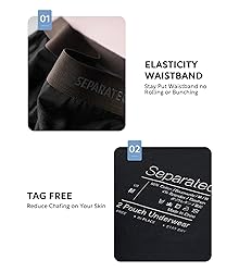 Separatec Men's Underwear Briefs, Soft Underwear
