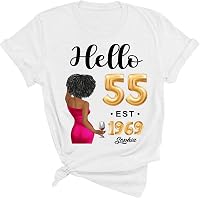 Custom 55th Birthday T-Shirt For Women - Made In 1969 - Personalized Birthday Gift Idea - View #2