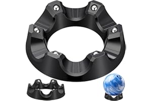 Yookeer Bowling Ball Spinner Stand, 360° Smooth Rotating Ball Cup Holder with Easy Multi-Angle Grip, Universal Bowling Accessories for Optimal Performance, Cleaning & Polishing