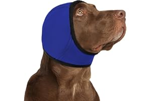 KOESON Dog Calming Hoodie - No Shake Ear Wraps for Dogs, Anxiety Relief & Noise Protection, Water Resistant Pet Ear Cover Muf