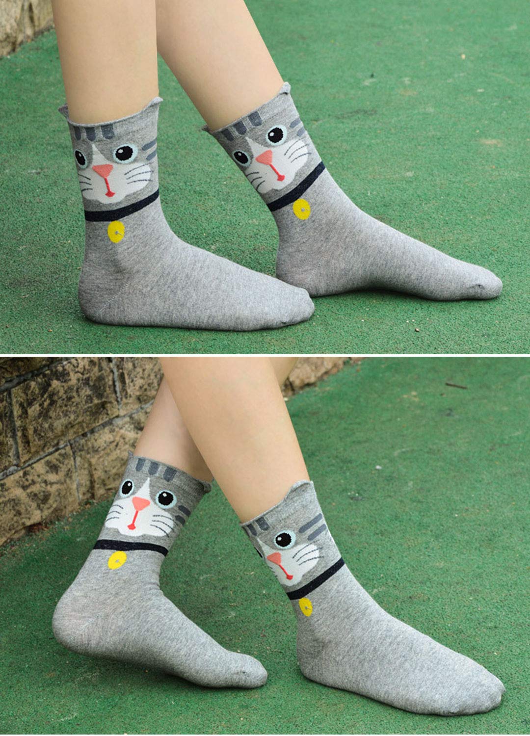 Womens Girls Animal Socks Cute Cartoon Socks Casual Cotton Novelty Crew Socks Gift Socks