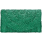Lytosmoo Straw Clutch Purses for Women Woven Straw Beach Handbag Envelope Rattan Clutch for Summer