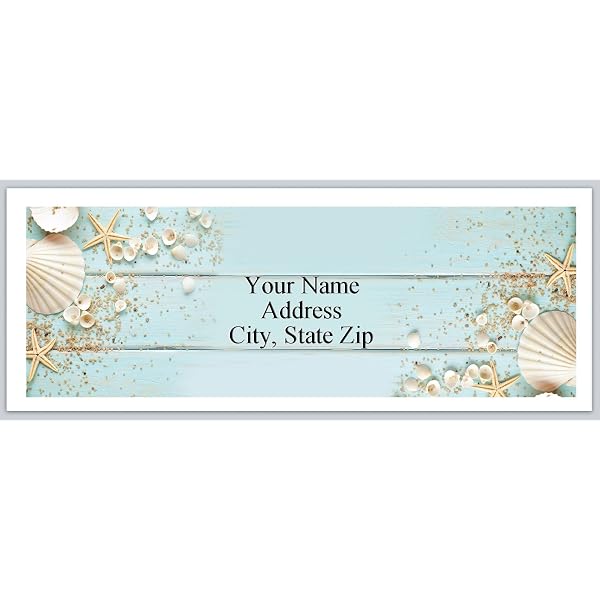Turtle Labeles Coastal Beach Theme Stationary Personalized Sea Turtle Return Address ...