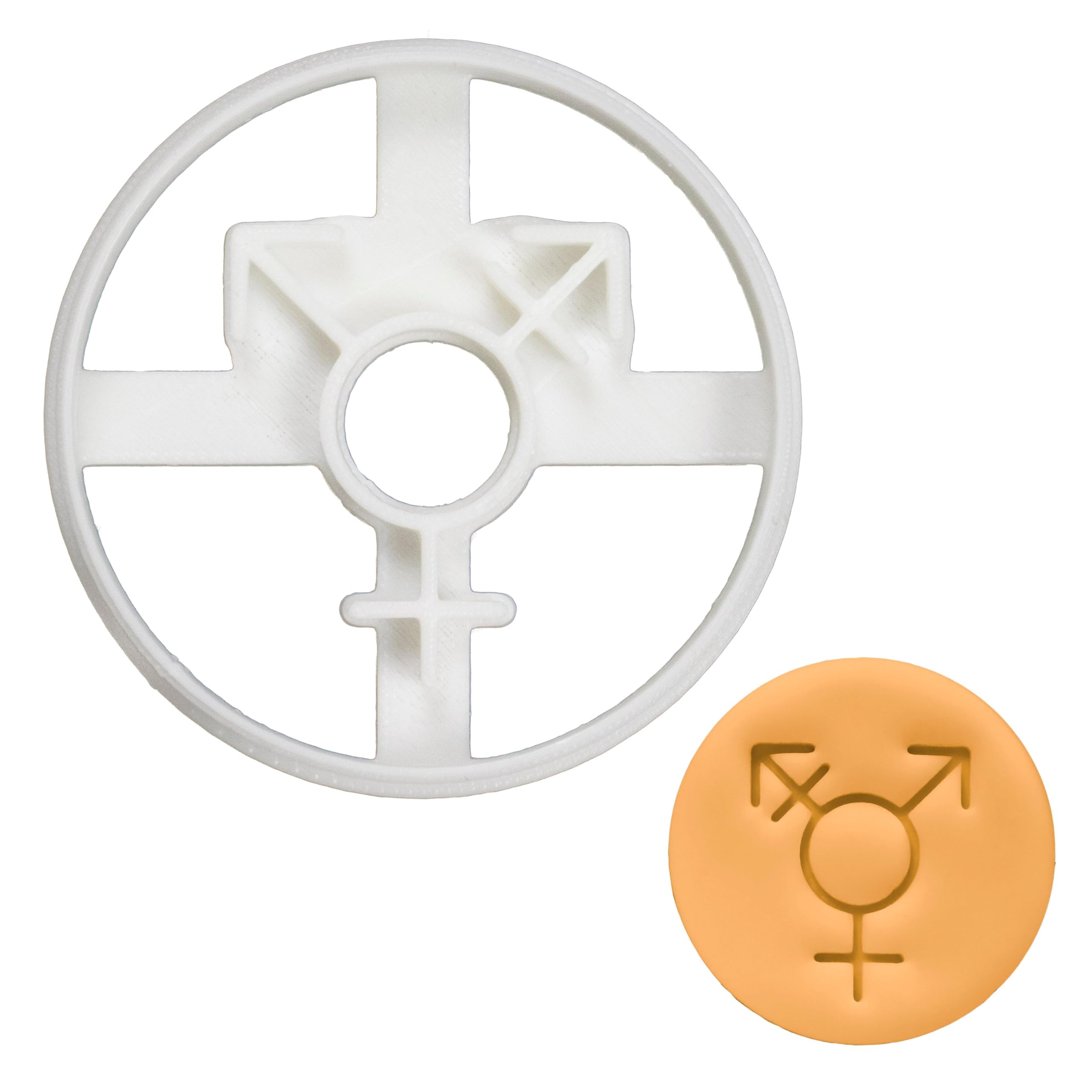 BAKERLOGY Transgender Symbol Cookie Cutter - Detailed Biscuit Cutter Design for Baking and Crafts, Ideal on Fondant, Dough, Clay