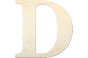 YRONTY 12Inch/30cm Wooden Letters D, Blank Unfinished Wood Letter Wooden Sign Board for Painting, Craft and Home Wall Decorat