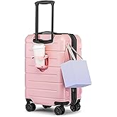 KYME Carry On Luggage 22x14x9 Airline Approved Expandable Hardshell 20 Inch Suitcase with TSA Lock Carry On Suitcase with Wheels Small Travel Rolling Luggage with Cup Holder for Women