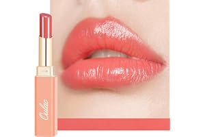 Oulac Coral Peach Lipstick - Moisture Shine Lipsticks for Women & Tinted Lip Balm for Dry Lips, Medium Coverage Lip Color | J
