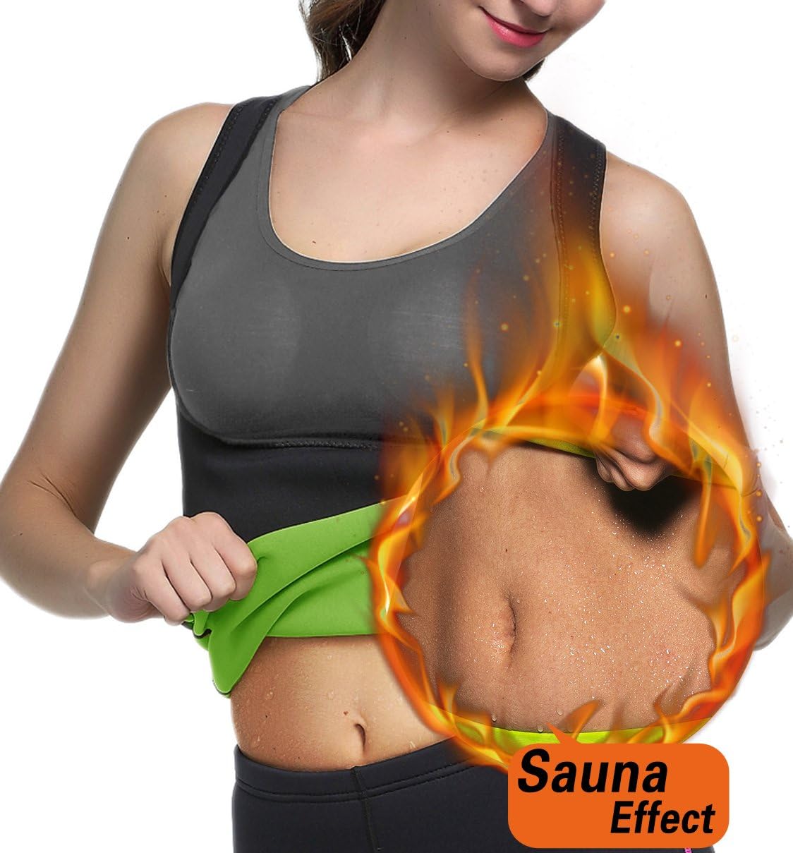 Women's Hot Sweat Body Shapers Tank Top Slimming Neoprene Vest Sauna Fat Burner for Weight Loss