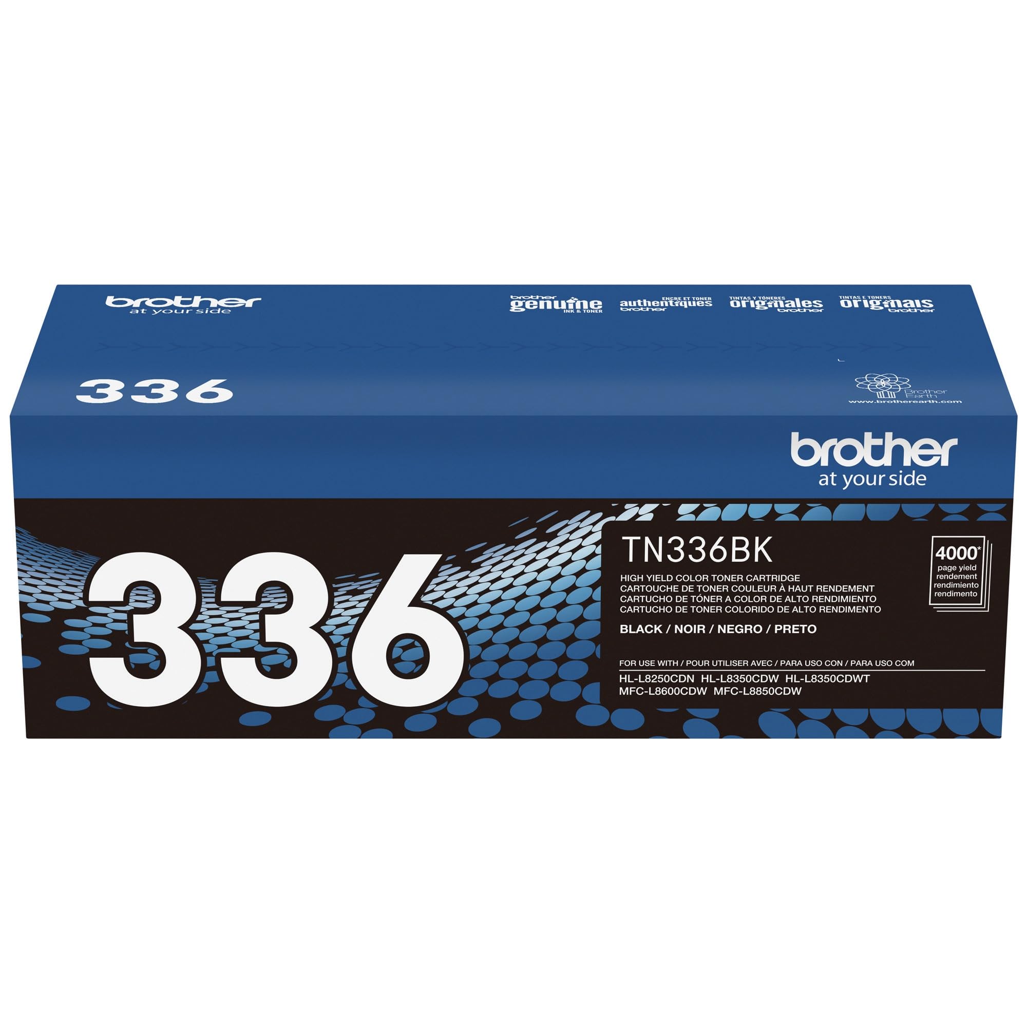 Brother TN-336BK DCP-L8400 L8450 HL-L8250 L8350 MFC-L8600 L8650 L8850 Toner Cartridge (Black) in Retail Packaging