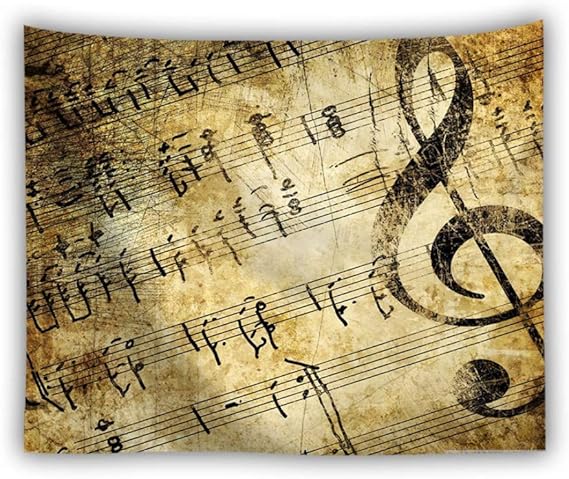 limicry Notas Musicales Colgado Paño Tendencia Fondo Pared Paño Sala