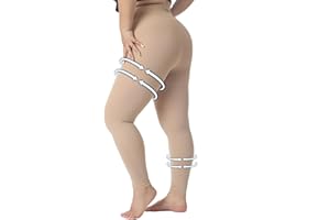 AMZAM Plus Size 5XL Medical Compression Pantyhose for Women & Men, 20-30 mmHg Graduated Compression Leggings, Opaque Footless Waist High Compression Stockings for Edema, Varicose Veins, Flight, DVT, Beige