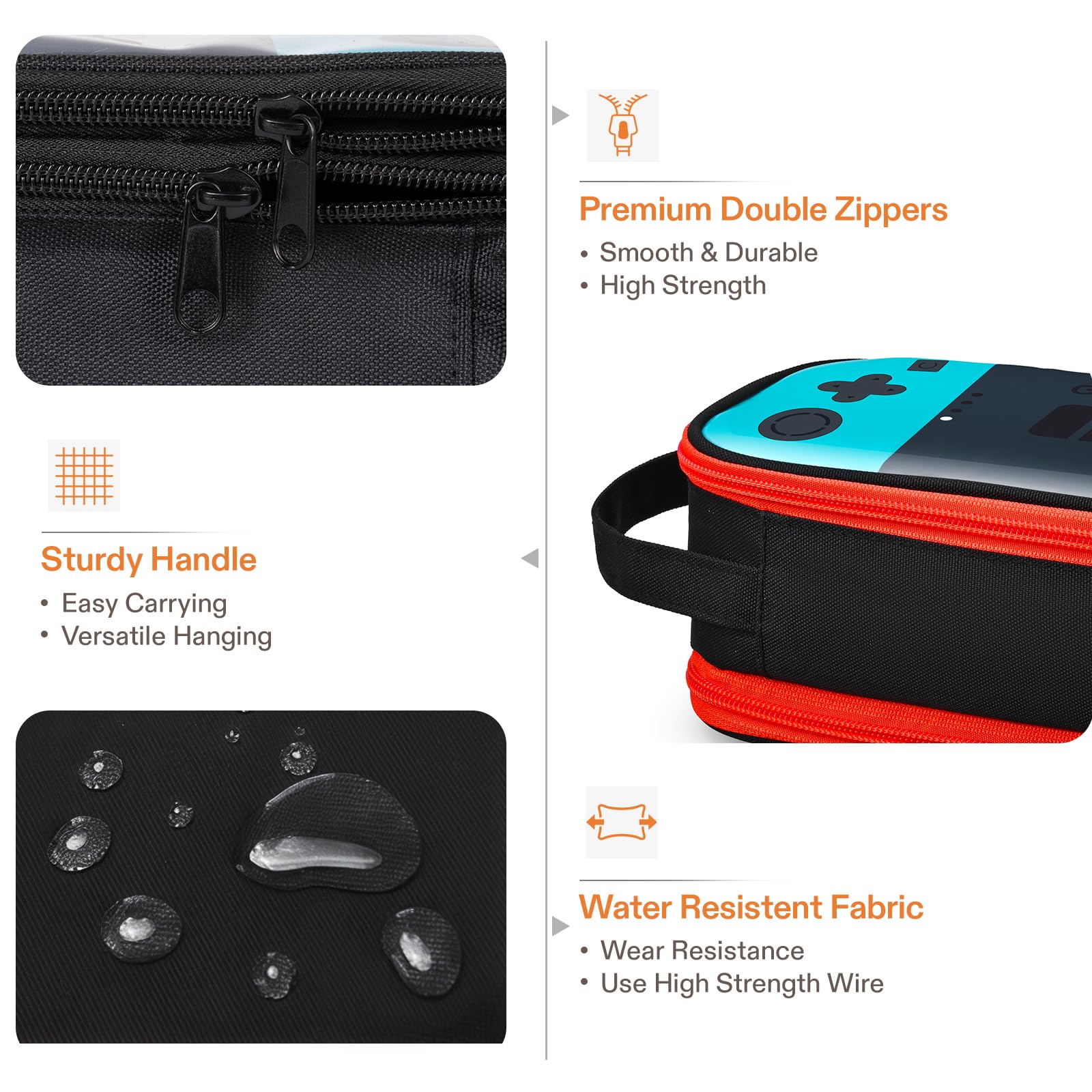 Beaulyn Gamer Pencil Case for Boys - Large Pencil Pouch with Zipper Compartment, Portable Gaming Pen Bag Pencil Box Organizer for School Boy Kids