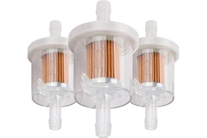 Powtol 691035 493629 Fuel Filter for Briggs Straton 40 micron 1/4 Inline Fuel filter 12hp 17.5hp 27hp 35hp Engines Replace 49019-7001 7-07061 Lawn Mower Replacement Parts (Pack of 3)