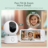 ARENTI 1080P Wifi Baby Monitor with Camera App Night Vision 5 inch PTZ Battery view 8