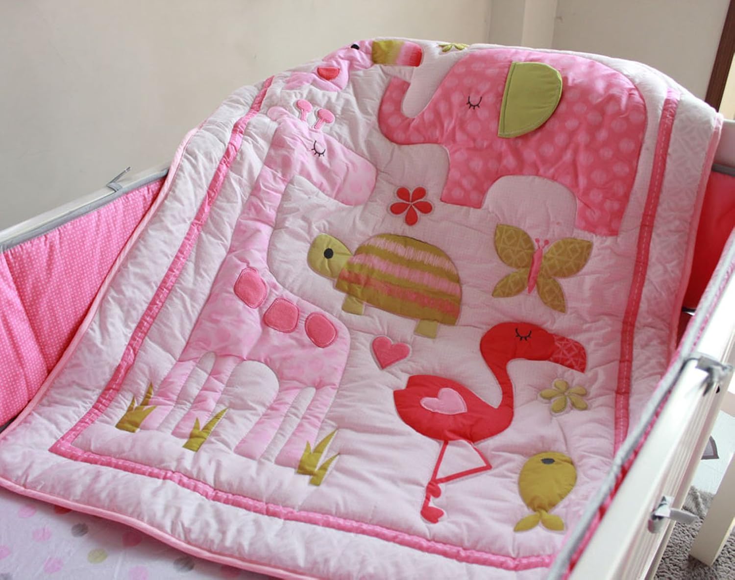flamingo crib set