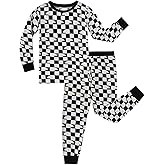 OPAWO Bamboo Pajamas Toddler Boys Girls Pajama Set 2-Piece Long Sleeve Tee and Pants Kids Fall Clothes Sleepwear Pj Set 2-8Y