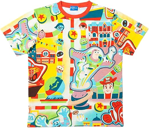 Amazon ピクサー プレイタイム 18 ｔシャツ ｌ バズライトイヤー他 トイストーリー レディース メンズ 半袖 洋 服 ディズニー シー 限定 おもちゃ おもちゃ