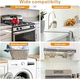 VANROUG 4Pcs Stainless Steel Stove Gap Covers Adjustable 13.8-27.5in Black view 6