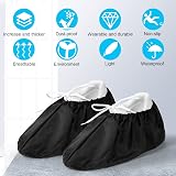 Flintronic 4 Pairs Reusable Overshoes Waterproof Non-Slip Shoe Covers view 3