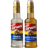 Torani Syrups, Classic Caramel and Vanilla Syrup Variety 2-Pack, Coffee Syrups for Drinks, 12.7 Fl Oz Ea